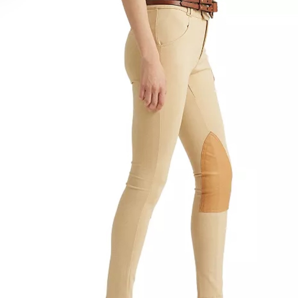 Ralph Lauren Equestrian Tan Pants with Brown Accents - Picture 4 of 4